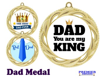 Father's Day medal.  Show your Dad how great he is this Father's Day with this medal.  Includes free neck ribbon and engraving