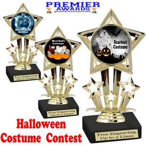 Halloween Costume Contest trophy.  Choice of 9 awards from Scariest to Cutest Baby!  6&#39; tall.  (767