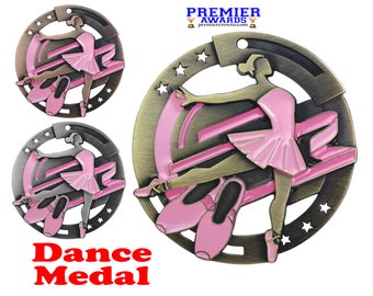 Dance Medal.  Great medal for dance squads, schools, recitals and for your favorite dancer in your life!