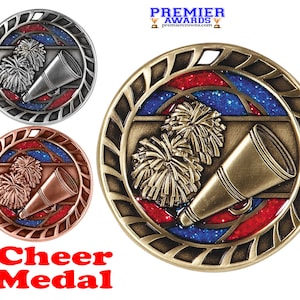 Cheer Medal.  Great medal for cheer squads, schools, recitals and more.