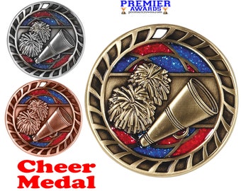 Cheer Medal.  Great medal for cheer squads, schools, recitals and more.