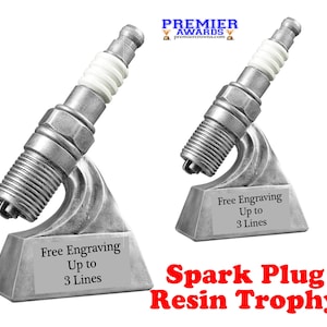 Spark Plug resin trophy.  Great for car shows, races, and for the &quot;Car&quot; guy or gal in your life!