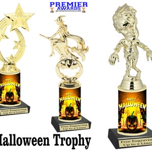 Halloween  trophy.  Great for costume contests, pumpkin carving contests, office parties, and more.