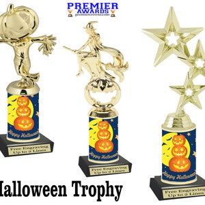 Halloween  trophy.  Great for costume contests, pumpkin carving contests, office parties, and more.
