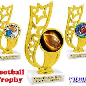 Football trophy  Great trophy for your team, tournaments, family games, and recreation departments  6&quot; tall