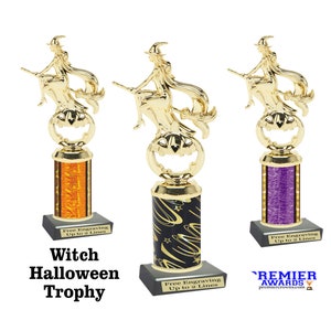 Halloween Trophy.  Great award for your Halloween Events, Parts, Costume Contests and more.  Choice of color and height.