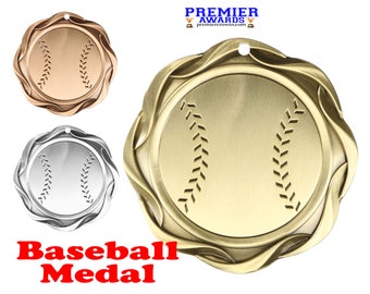 Baseball medal.  Great medal for leagues, schools, teams, neighborhood games and for the favorite player in your life!