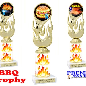 BBQ Cook Off trophy.  Great trophy for BBQ cook off events, BBQ events or just for your great chef!
