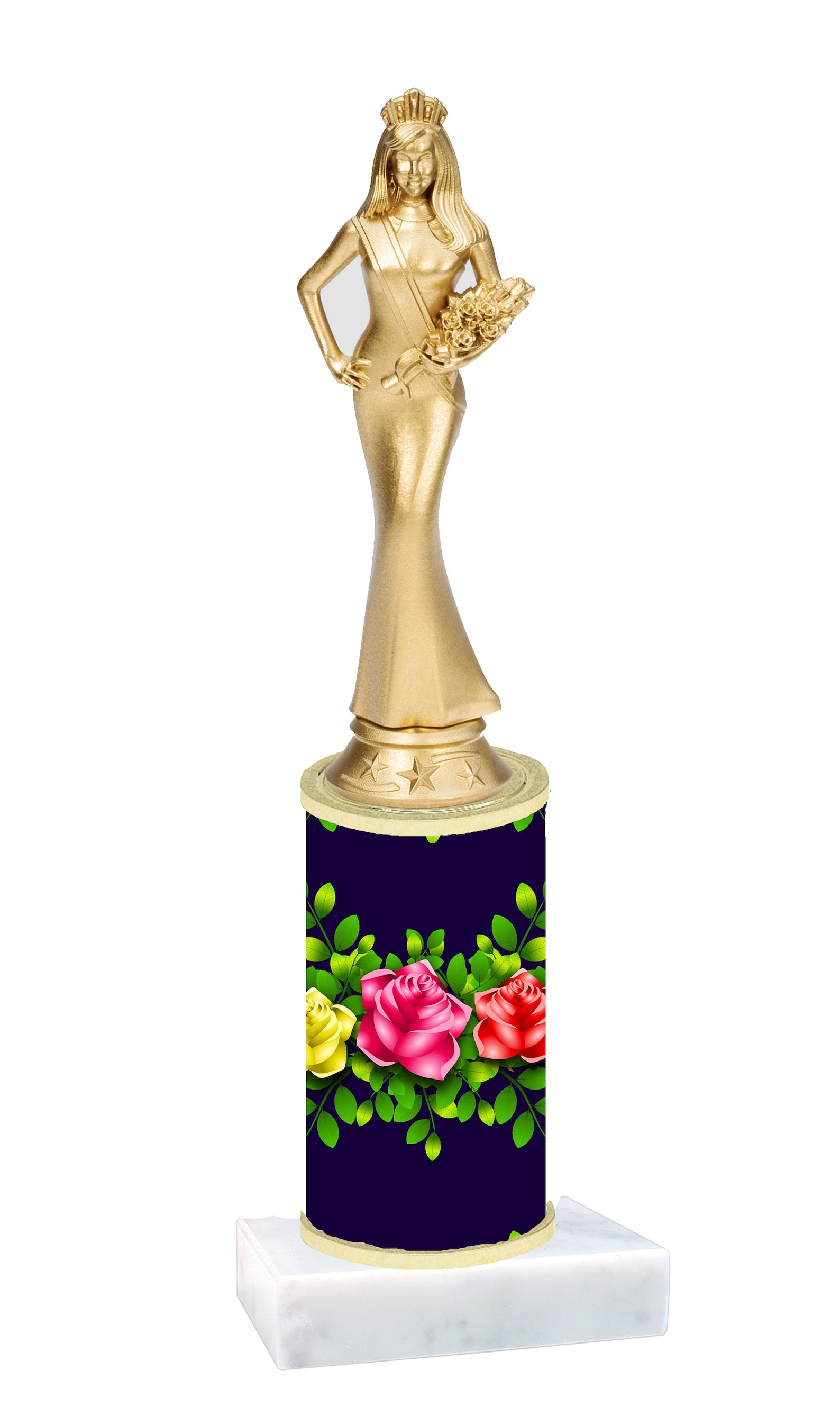 Flowers Design Trophy With Choice of Figure. Numerous Trophy Etsy
