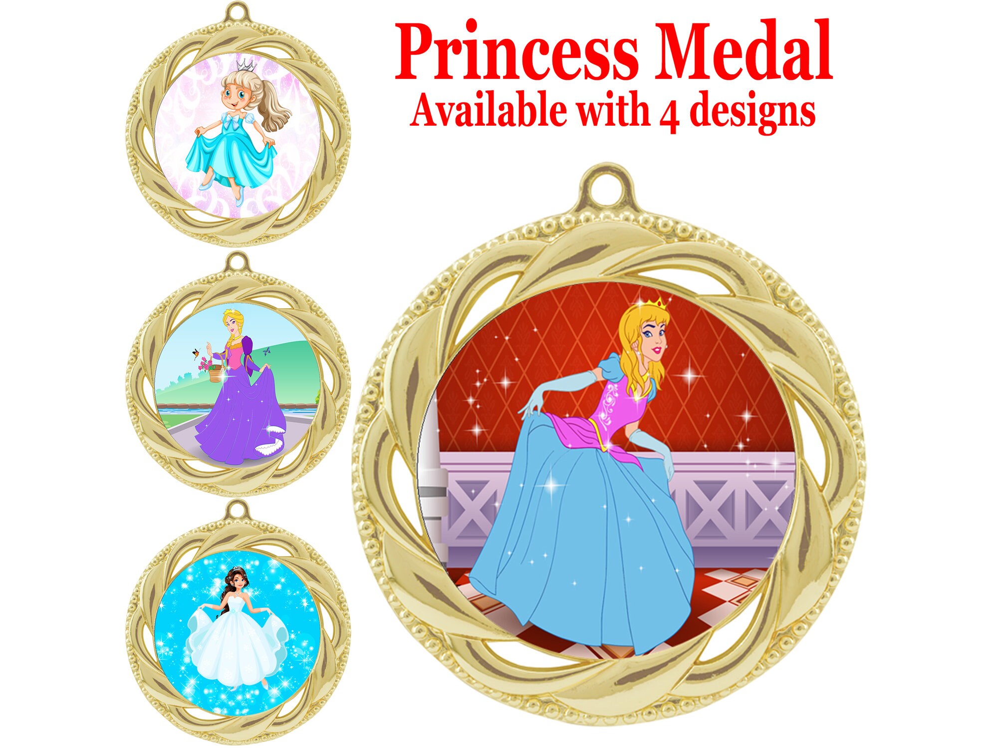 Princess Medal. Perfect for Party Favors Princess Parties Etsy