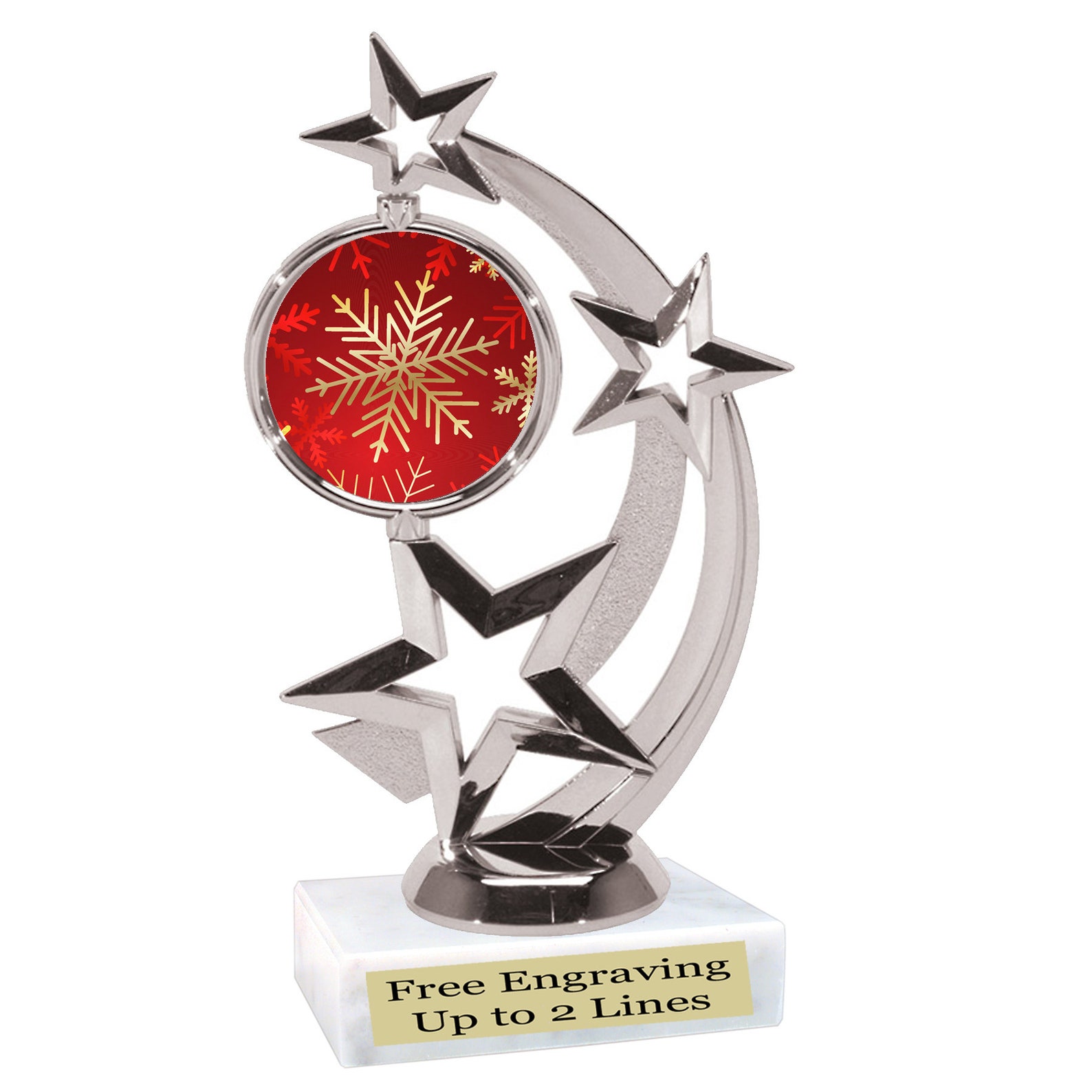 Snowflake Themed Trophy. 6.5
