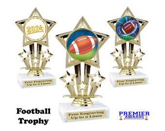 Trophy Superstore Infinity Premium 3D Crystal Football Award Trophy - incisione gratuita - include scatola di presentazione - dimensioni 230 mm - Italia