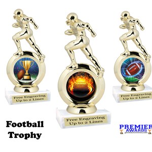 Football trophy  Great trophy for your team, tournaments, family games, and recreation departments  6.5&quot; tall