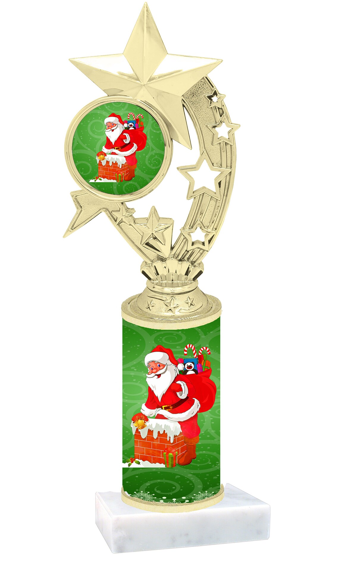 Christmas Winter theme trophy with choice of figure on | Etsy