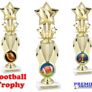Football trophy  12&quot; Tall. Great trophy for your team, tournaments, family games, and recreation departments