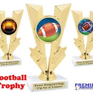 Football trophy  Great trophy for your team, tournaments, family games, and recreation departments  6&quot; tall