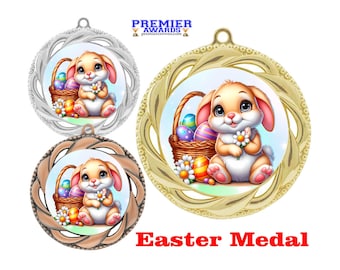 Easter Medal. Great for your Easter themed events, pageants, competitions and  Easter Egg Hunts.  Gold, Silver or Bronze finish