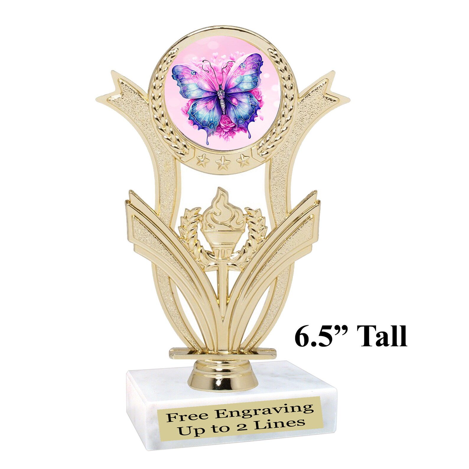 Butterfly Theme Trophy. Choice of Artwork. Great for Your Spring and ...
