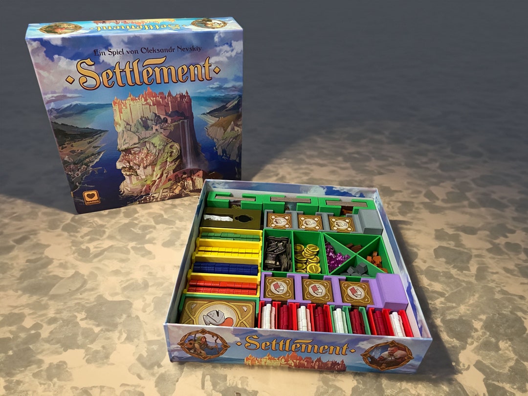 Settlement Board Game Organizer / Insert Etsy