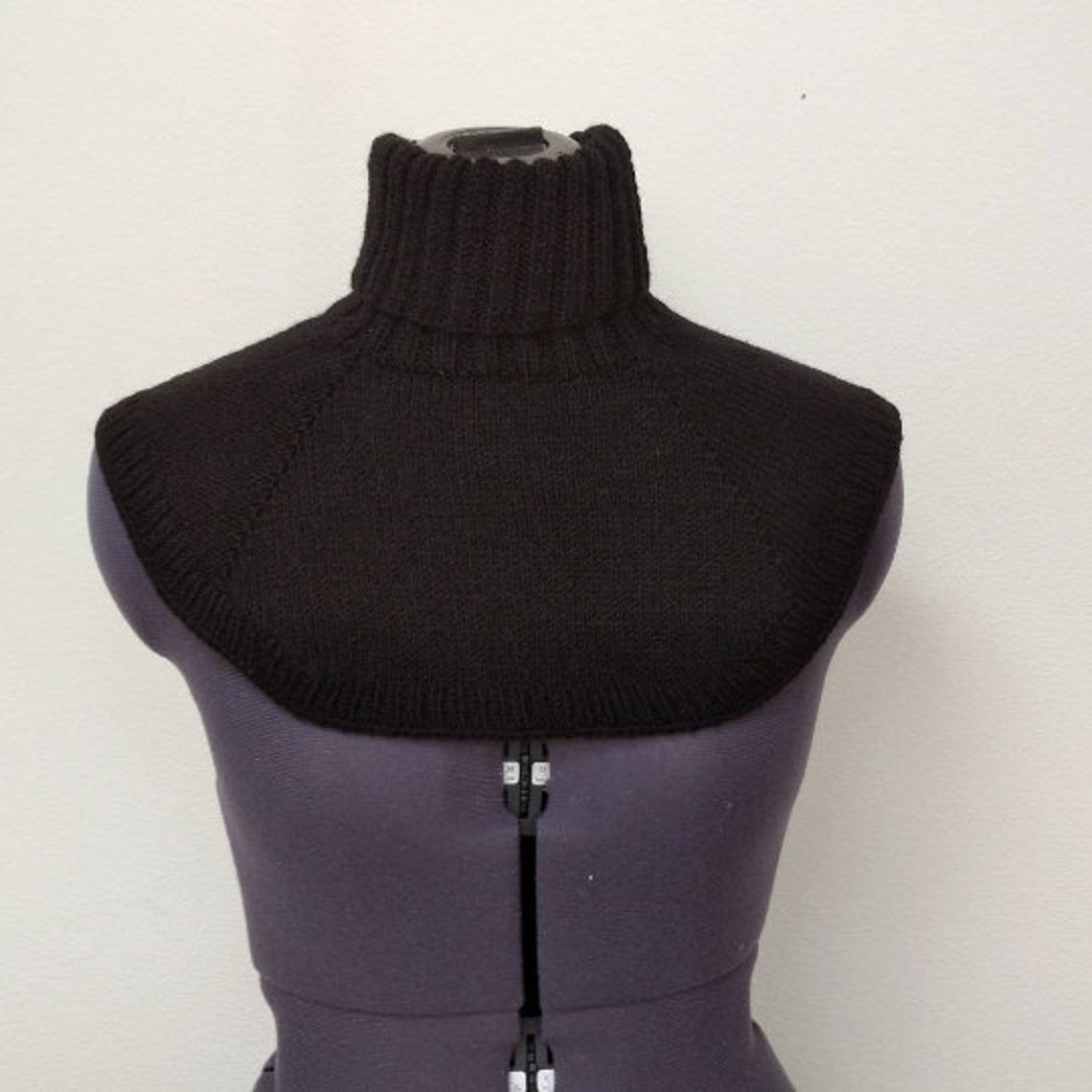 Knit wool white turtleneck for Man.dickie collar man. | Etsy