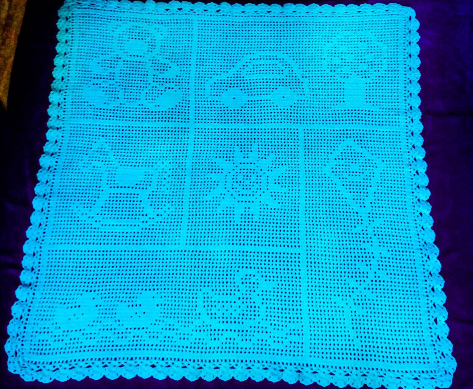 Crochet filet baby blanket baby knit blanket baby plaid Etsy