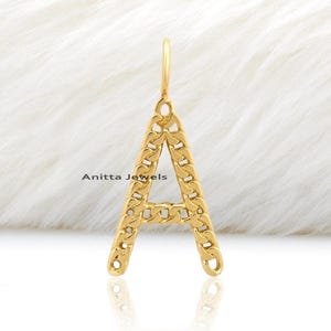 Colgante de letra de acera de plata, colgante de letra de acera, colgante inicial de acera, colgante de cadena de acera, inicial de cadena de acera, colgante de letra cubana, letra cubana
