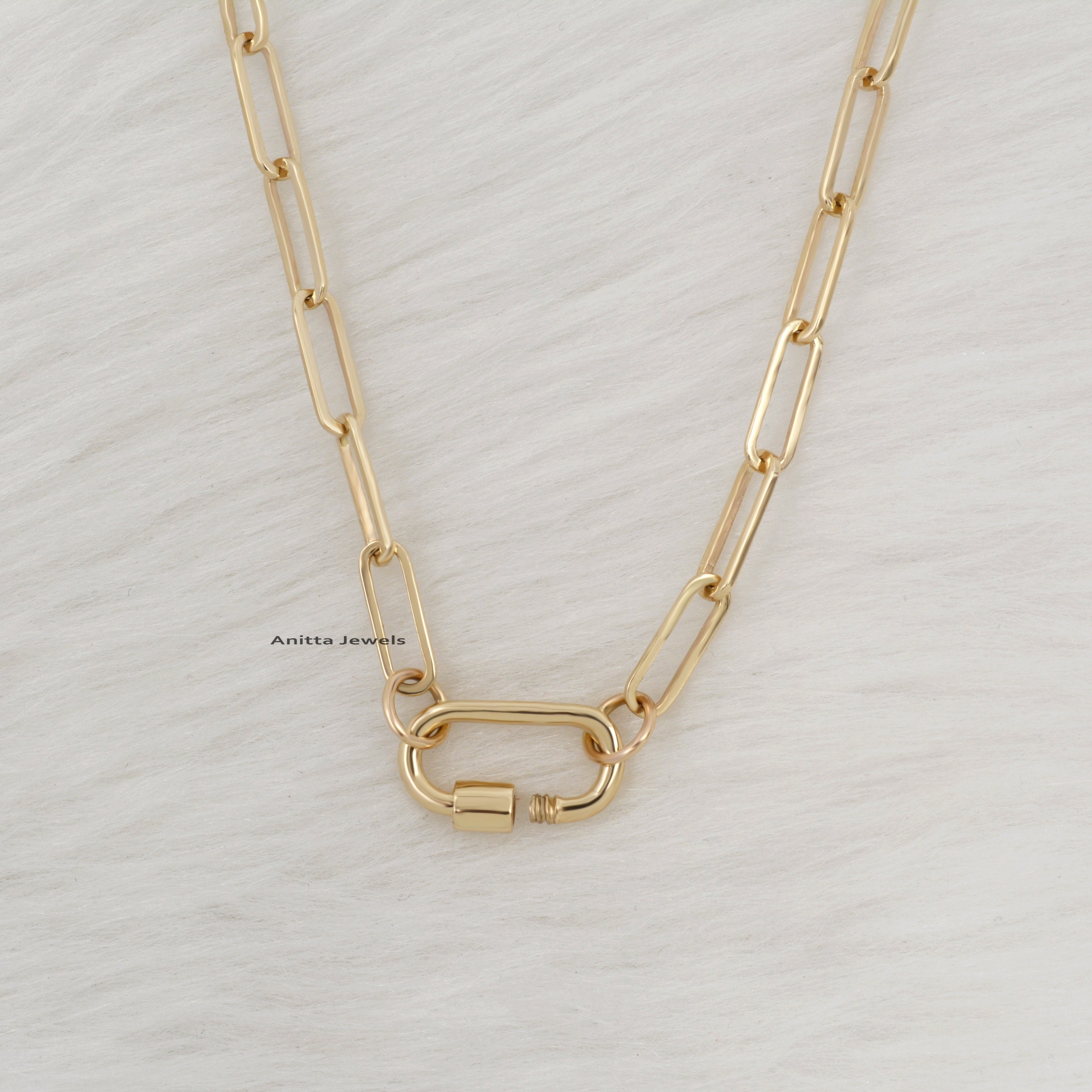 chopovalowena カラビナネックレス シルバー]カラビナネックレス