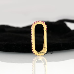 Wholesale 9K Gold Diamond Enhancer Link, Gold Charm Holder, Durable Chain Enhancer, Diamond Charms Holder, Gold Enhancer, Enhancer Link Lock