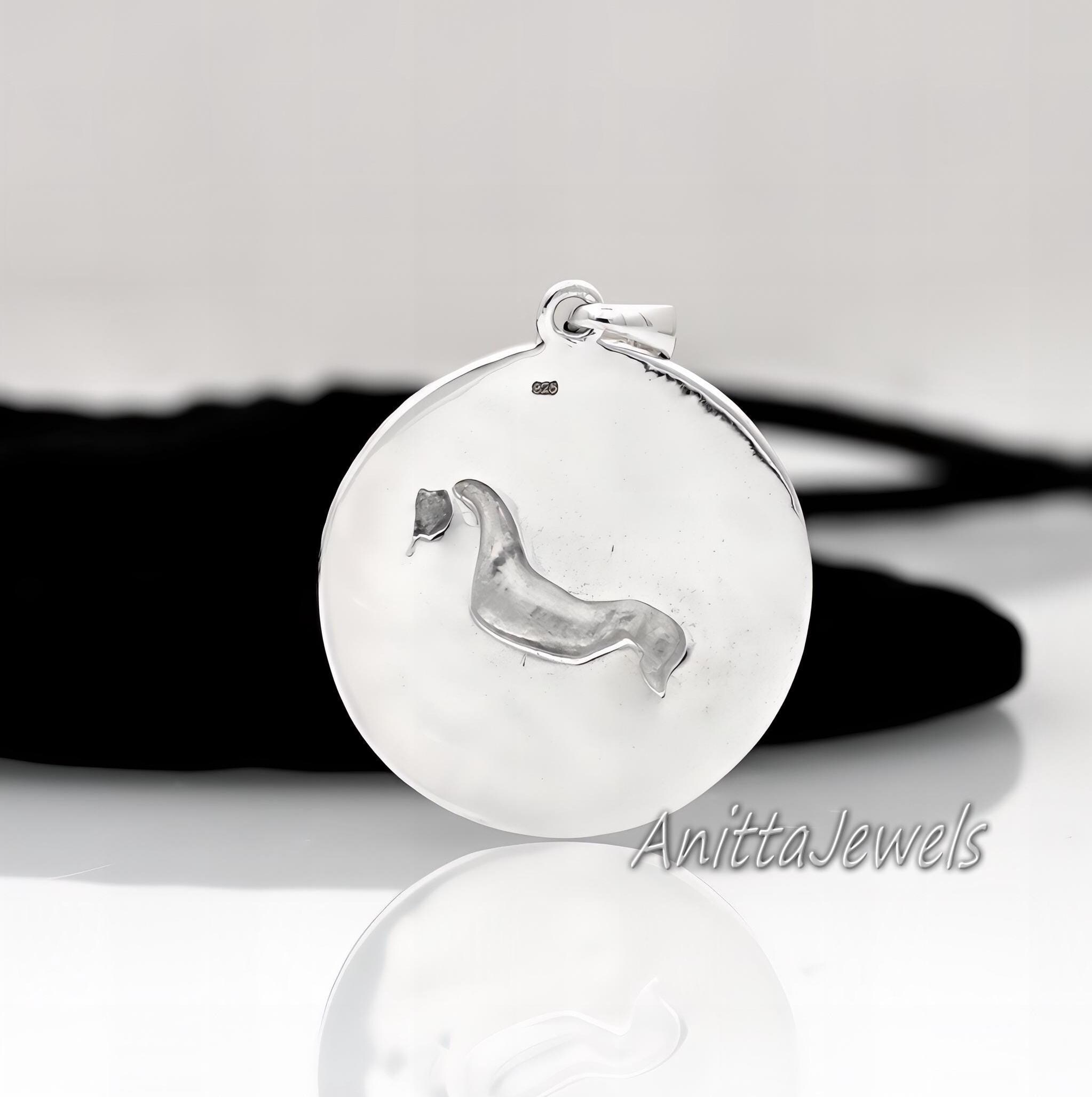 Winged Horse Coin Pendant: 925 Silver Pegasus Charm - View 4 - Anitta Jewels | SKU: etsy_1800062885