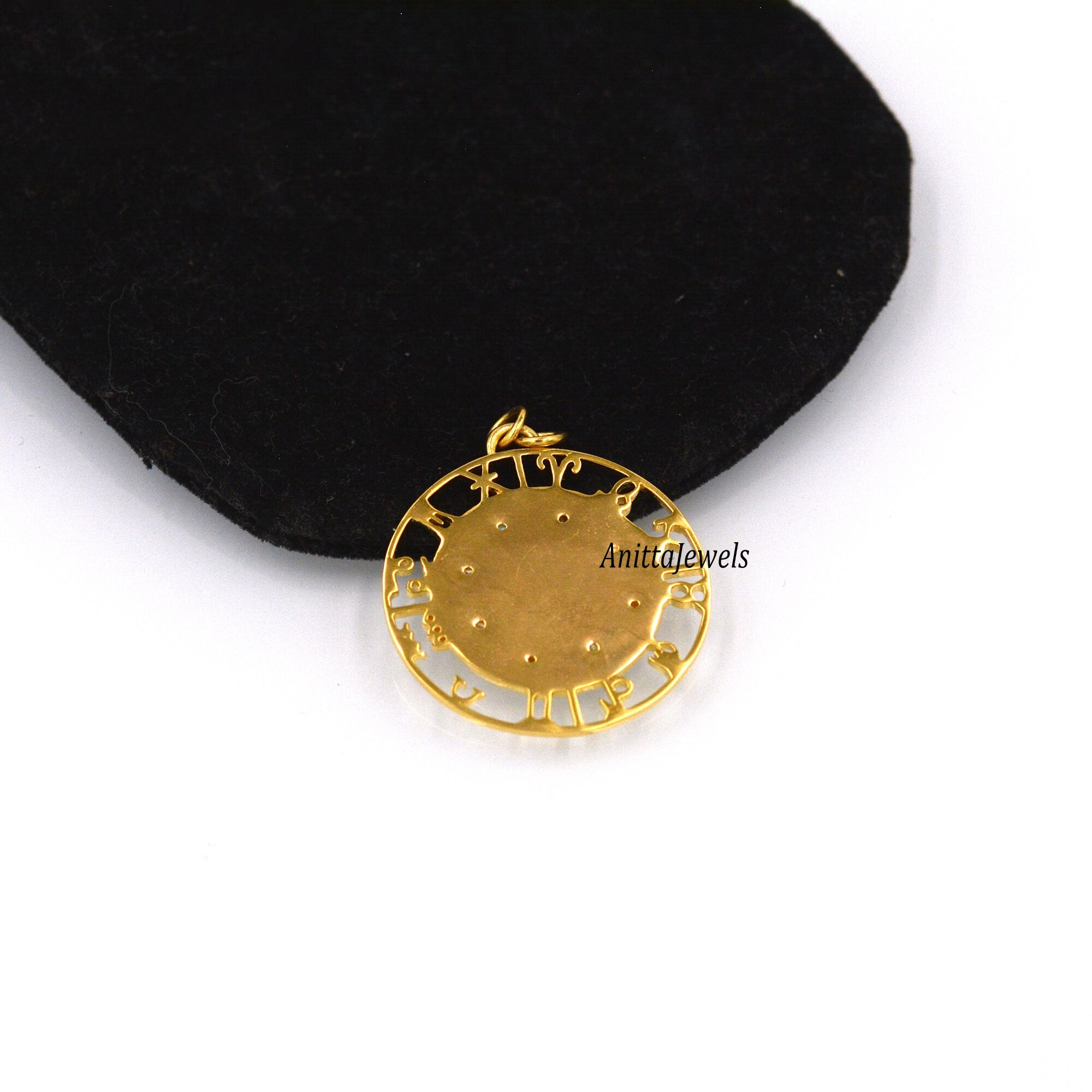 Sterling Silver Diamond Compass Pendant: Handmade Elongated Charm - View 2 - Anitta Jewels | SKU: etsy_1315734579