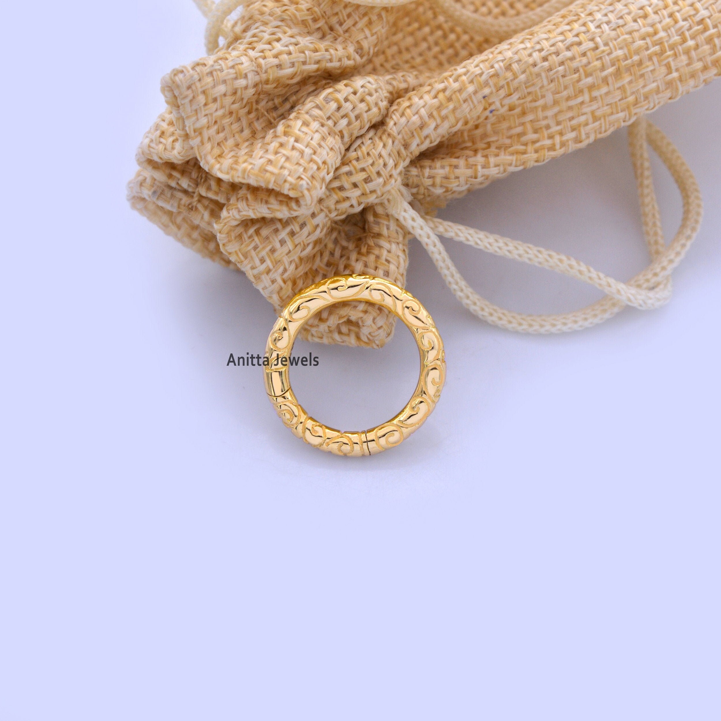 925 Silver Engraved Charm Holder Round Charms Holder 15MM Etsy