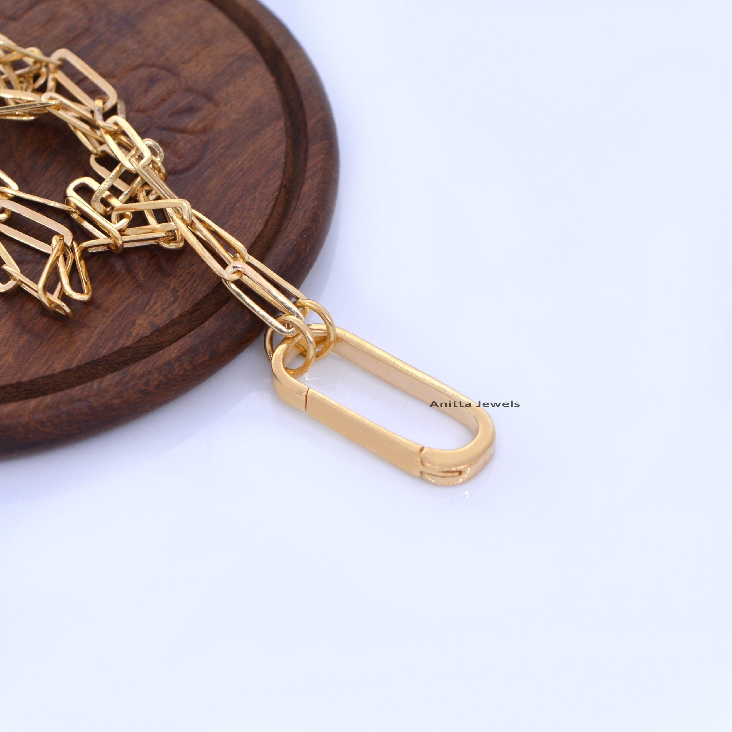 14k Gold Enhancer Charm Holder Gold Charm Holder Enhancer Etsy