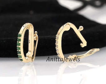 14K Gold Diamond Charm Lock: Handmade Enhancer Pendant Clasp