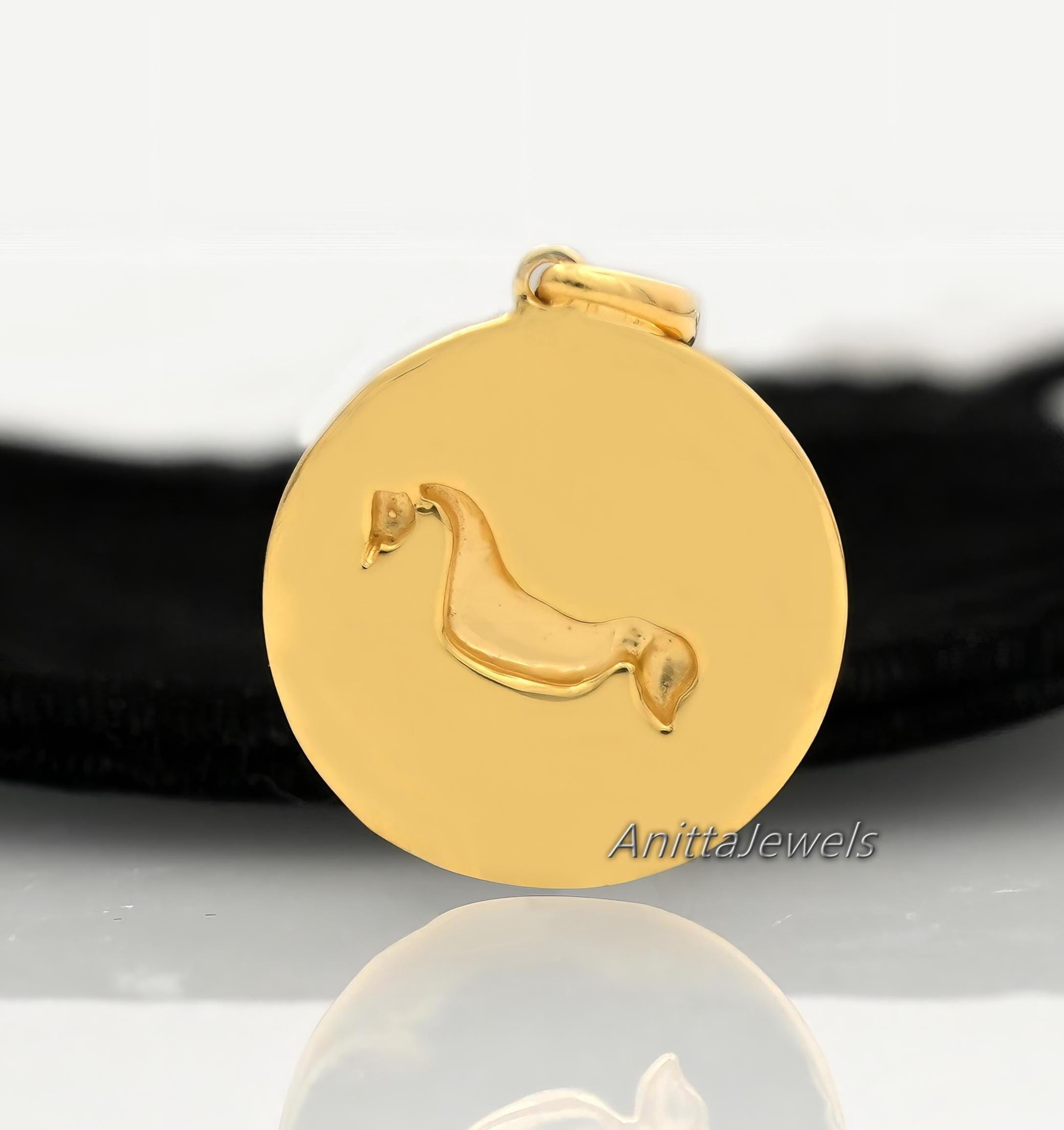 Winged Horse Coin Pendant: 925 Silver Pegasus Charm - View 3 - Anitta Jewels | SKU: etsy_1800062885