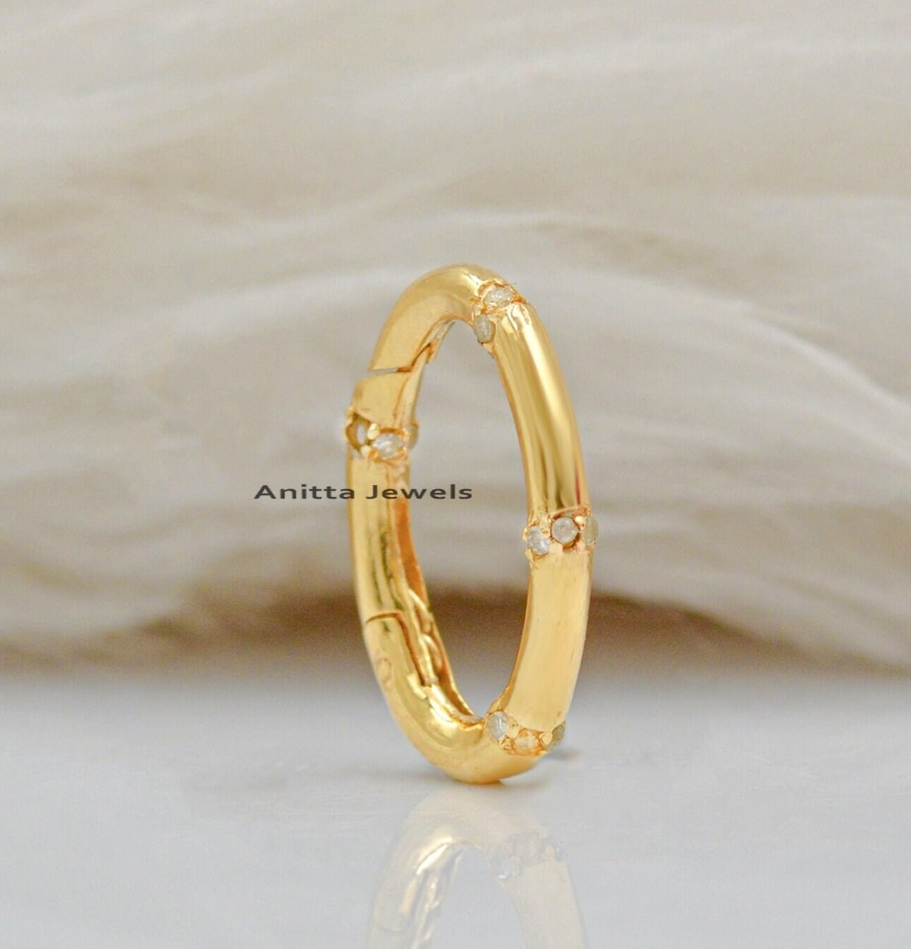 925 Silver Diamond Oval Charm Holder: Handmade Enhancer Pendant - View 4 - Anitta Jewels | SKU: etsy_1058505411