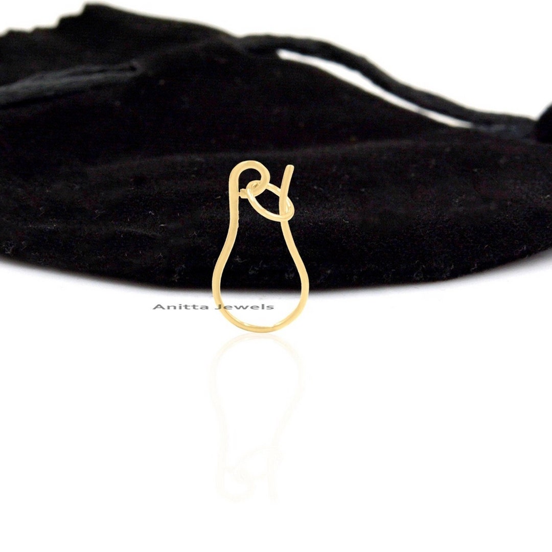 14K Gold Shepherds Hook Enhancer Anchor Lock 14K Shepherd Etsy