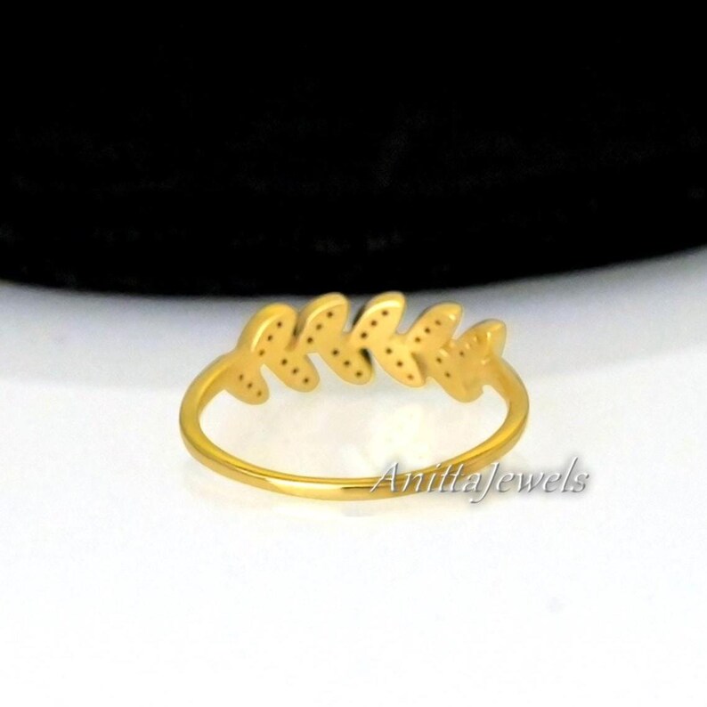 Half Eternity Leaf Motif Band, Marquise Cut Moissanite Diamond Band image 6