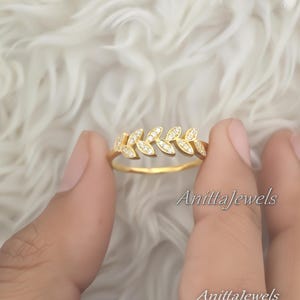 Half Eternity Leaf Motif Band, Marquise Cut Moissanite Diamond Band image 7