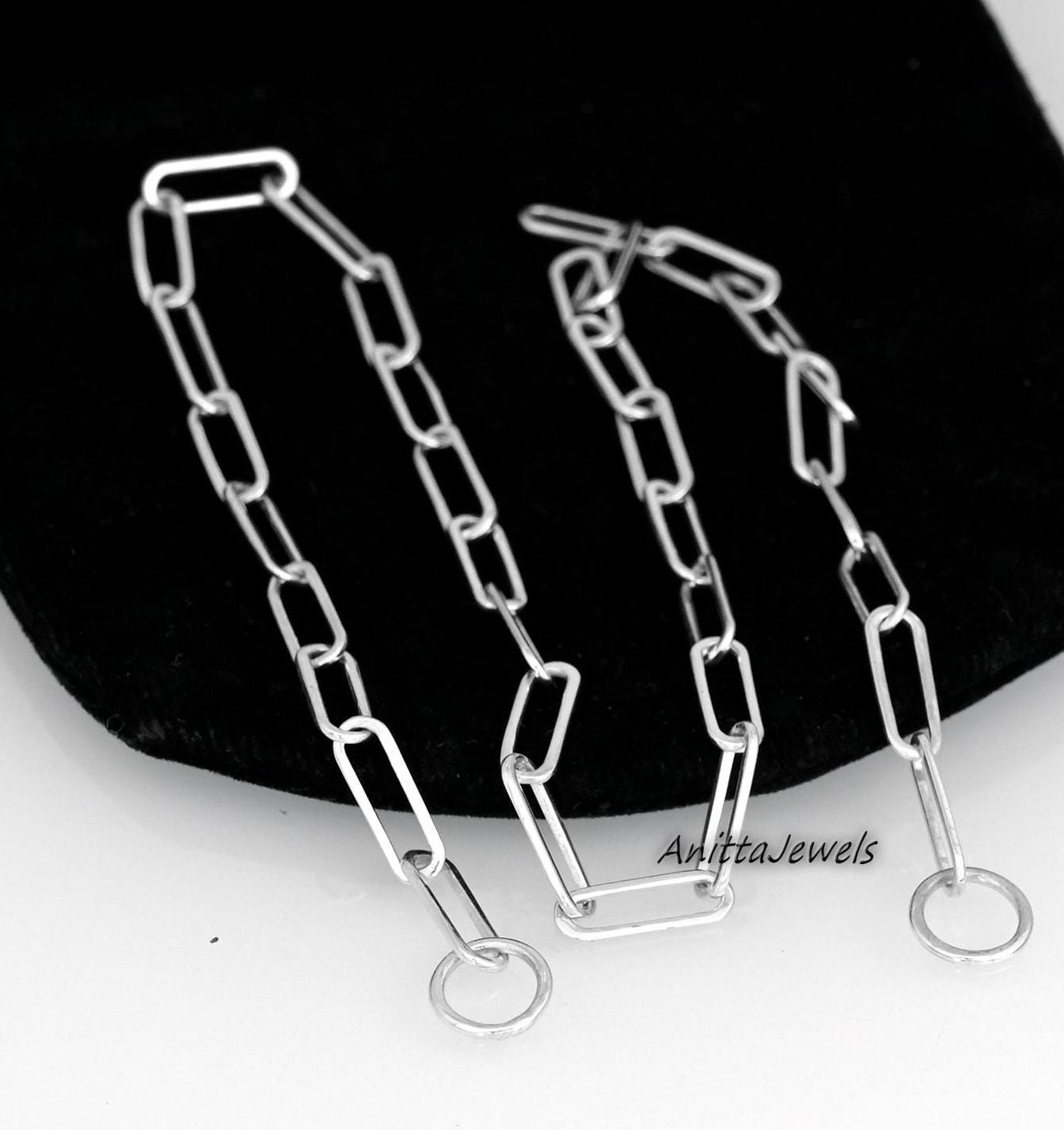 Handmade 14k Gold Paperclip Chain Necklace: Rectangle Link - View 6 - Anitta Jewels | SKU: etsy_1053840891