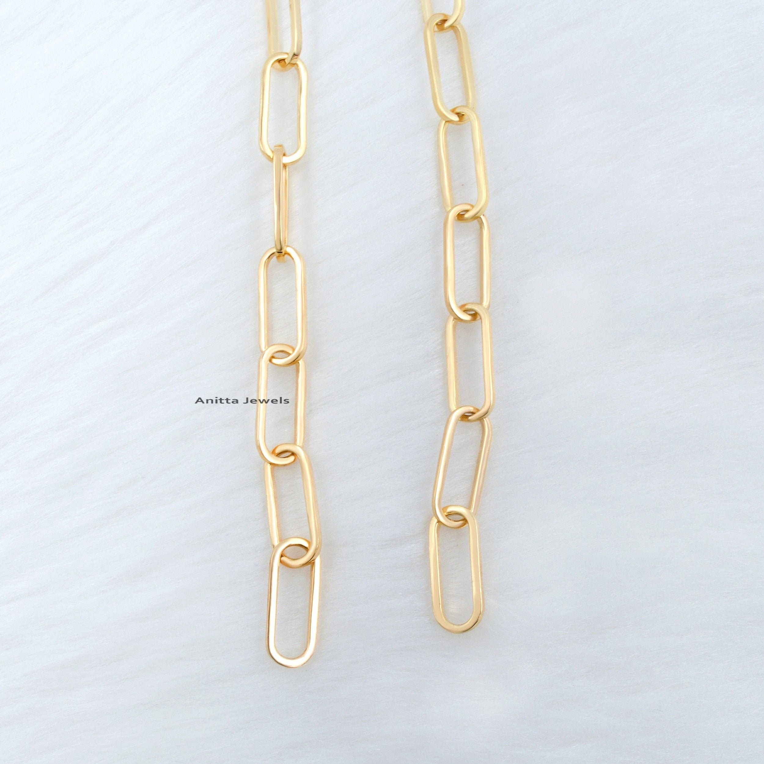 Sterling Silver Paperclip Chain Necklace, Oval Link - View 2 - Anitta Jewels | SKU: etsy_1042043144