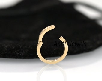 14K Gold Enhancer Charm: Hinged Pendant Bail Connector