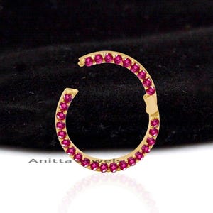 14k Gold Gemstone Enhancer Lock: Handmade Charm Holder (15 MM)
