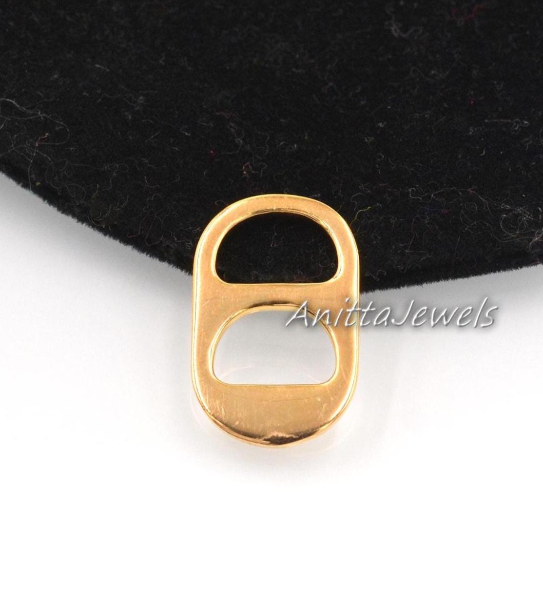 14K Gold Soda Tab Charm: Handmade Pop Top Pendant - View 6 - Anitta Jewels | SKU: etsy_1705514165