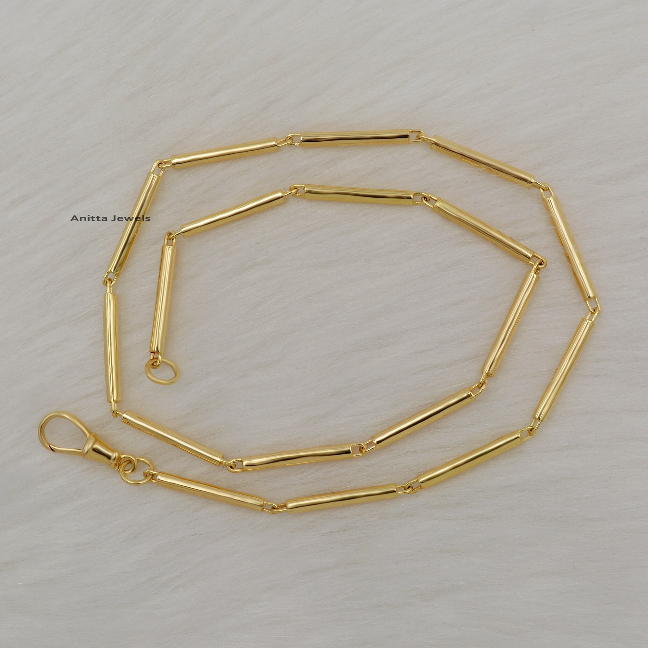 925 Silver Link Bar Chain Necklace Carabiner Link Chain Bar Etsy UK