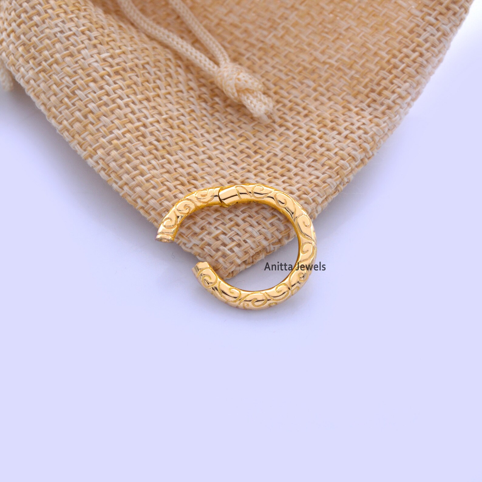 925 Silver Engraved Charm Holder Round Charms Holder 15MM Etsy