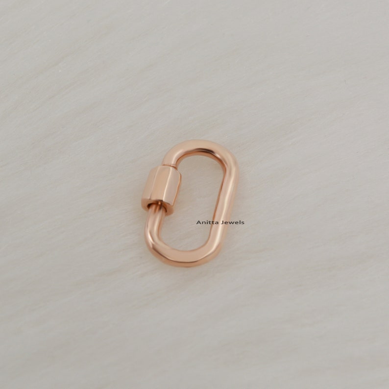 18k Gold Carabiner Lock Gold Carabiner Lock Jewelry Solid Etsy