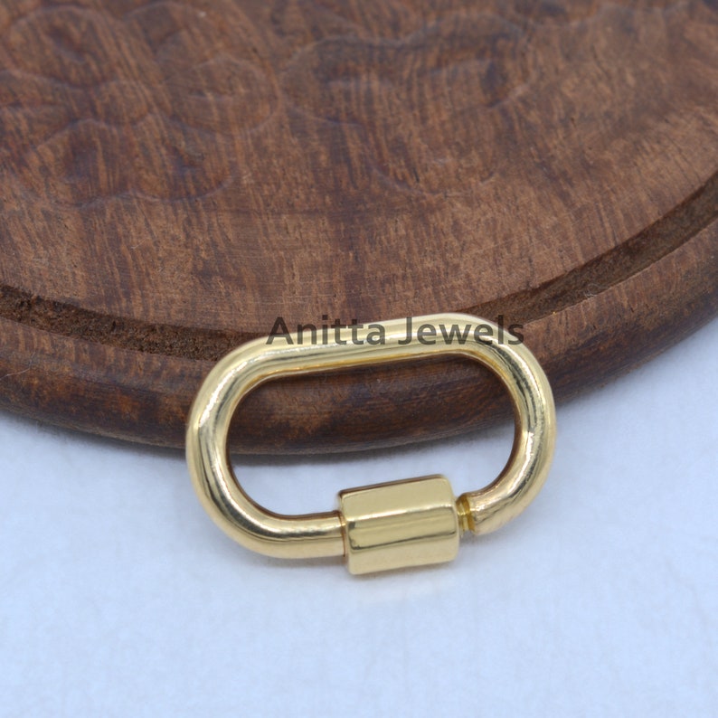 14k Gold Solid Carabiner Lock 14k Gold Wholesale Gold Etsy
