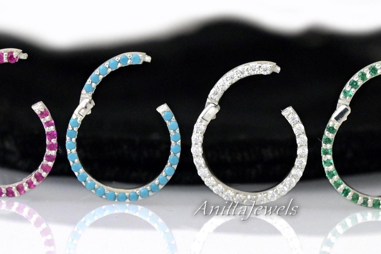 14k Gold Turquoise Charm Enhancer: Handmade Round Link Lock - View 2 - Anitta Jewels | SKU: etsy_1694934882