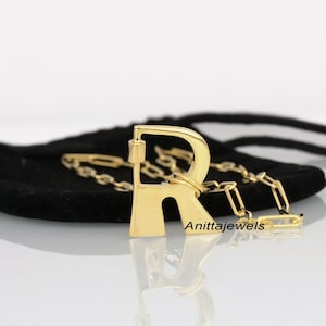 Candado con letras del alfabeto de plata 925, candado con mosquetón con inicial, candado con mosquetón con letras, candado con letras de la A a la Z, candado con letras personalizado, joyería con letras con mosquetón