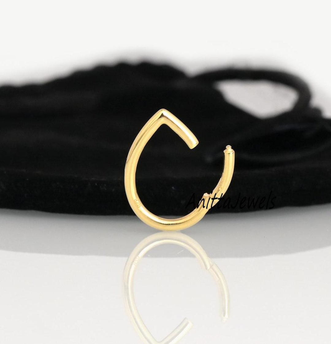 14K Gold Teardrop Charm Enhancer - Multiple Charms Holder - Etsy